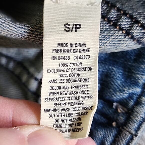 American Eagle Denim Jean Jacket Womens Size Small - Picture 6 of 10